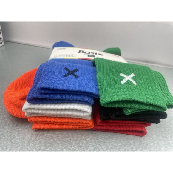 BASIX ODD SOX 6 Pairs Men's Crew Socks  Size Size 8-12 - Picture 7 of 9